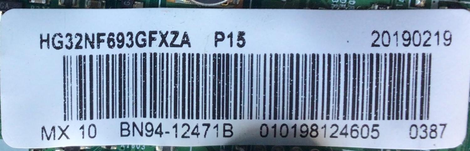 MAIN PARA TV SAMSUNG / NUMERO DE PARTE BN94-12471B / BN41-02612A / BN9412471B / 12471B / BN97-13516B / DISPLAY HV320FHB-N10 / MODELO HG32NF693GFXZA UA01 - Imagen 2